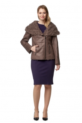 Женская кожаная куртка из эко-кожи с капюшоном, отделка искусственный мех