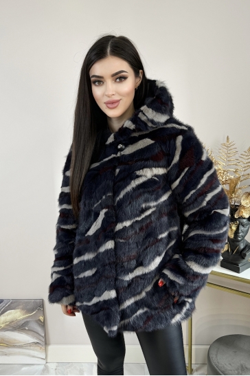 Шуба из норки с капюшоном